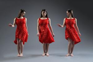 4D-платье из кинематических лепестков от компании nervous system