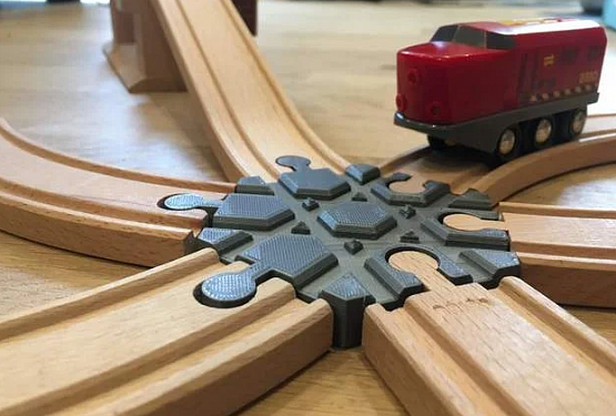 картинка 6-сторонний перекресток для деревянной / железной дороги Икея