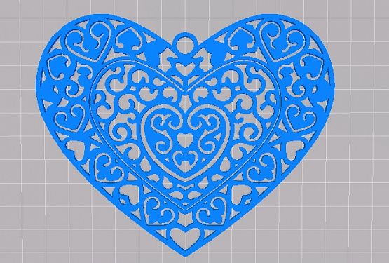 картинка Кулон "Кружевное сердце"