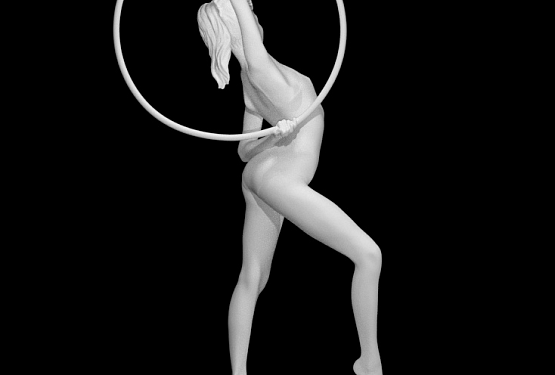 картинка Художественная гимнастка с обручем