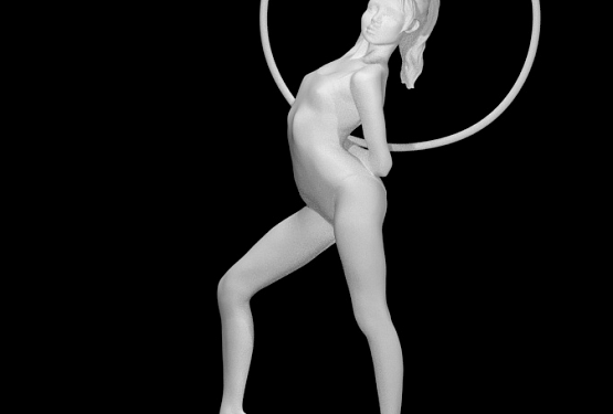 картинка Художественная гимнастка с обручем