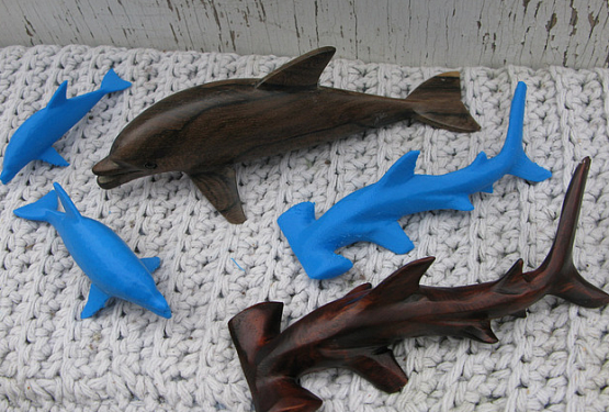 картинка Дельфин и рыба-молот